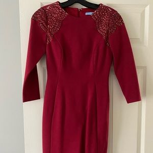 Antonio Melani 3/4 sleeve red dress
